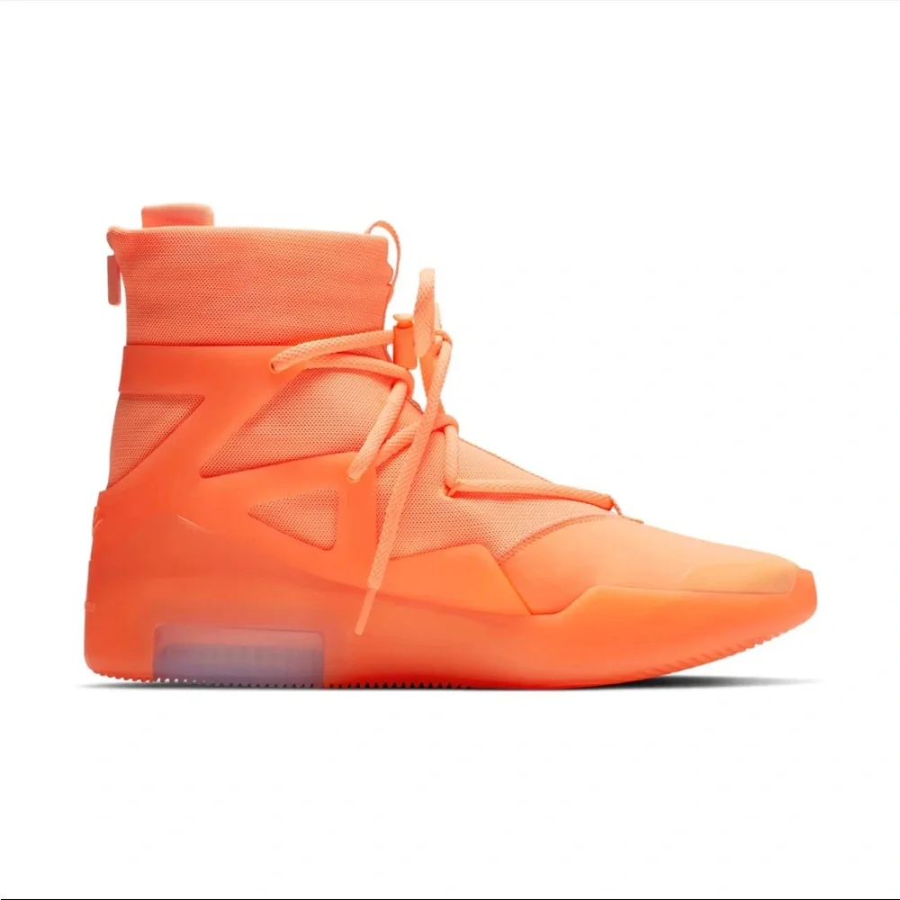 Size 8 - Nike Air Fear Of God 1 Orange Pulse Good Condition No Box - Picture 4 of 14